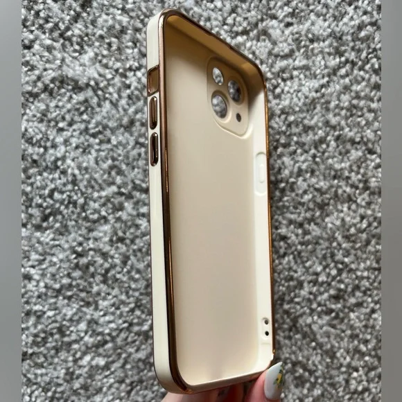 Elegant Cream and Gold iPhone 13 Skin - Picture 2 of 2